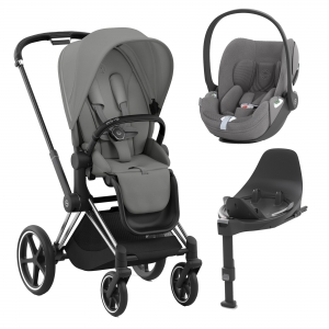 Cybex Duo Priam New Generation Chrome Black c/Cloud T PLUS, Seat Pad e Base T