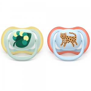 Philips AVENT 2 Chupetas Ultra Air - 0-6M - Decorada - Menino