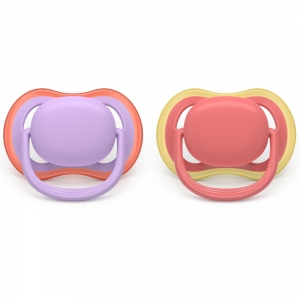 Philips AVENT 2 Chupetas Ultra Air - 18M+ - Lisa - Menina