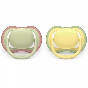 Philips AVENT 2 Chupetas Ultra Air - 18M+ - Lisa - Neutra