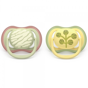 Philips AVENT 2 Chupetas Ultra Air - 18M+ - Decorada - Neutra