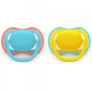 Philips AVENT 2 Chupetas Ultra Air - 18M+ - Lisa - Menino