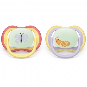 Philips AVENT 2 Chupetas Ultra Air - 0-6M - NT - Menina