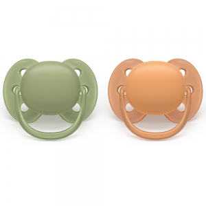Philips AVENT 2 Chupetas Ultra Soft - 18M+ - Lisa - Neutra