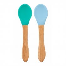 Minikoioi Set de 2 colheres, Verde e Azul