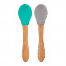 Minikoioi Set de 2 colheres, Verde e Cinza