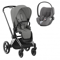 Cybex Duo Priam New Generation Chrome Black c/Cloud T PLUS e Seat Pad