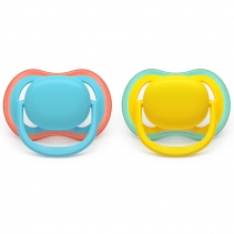 Philips AVENT 2 Chupetas Ultra Air - 18M+ - Lisa - Menino