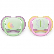 Philips AVENT 2 Chupetas Ultra Air - 6-18M - NT - Menina