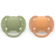 Philips AVENT 2 Chupetas Ultra Soft - 18M+ - Lisa - Neutra
