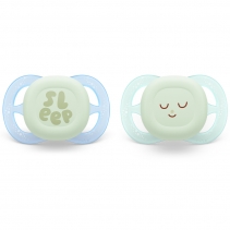 Philips AVENT 2 Chupetas Ultra Start, 0-2M - NT - Azul e Verde